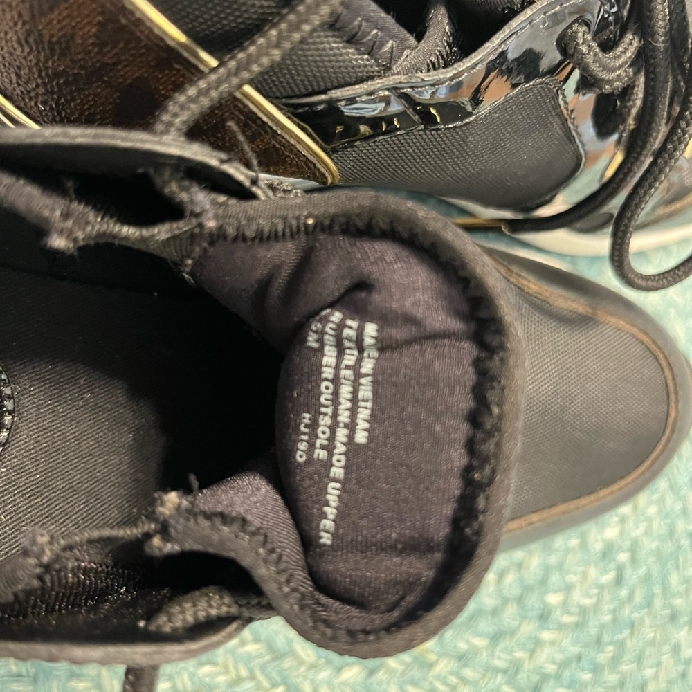 Michael Kors Black and Gold Accent Sneakers - Picture 8 of 12